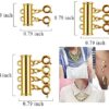 12 Pieces 3 Sizes Slide Clasp Lock for Necklace