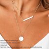 14k Real Gold Choker Disc Necklace Handmade