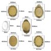 30Pcs Brooch Bezels with Glass Cabochons – DIY Oval Cabochon Trays in 3 Colors for Jewelry Making