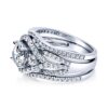 Engagement Wedding Ring Set Sterling Silver Round Cubic Zirconia CZ