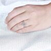 DovEggs Solid 14K White Gold 1ct 6.5mm G-H-I Color