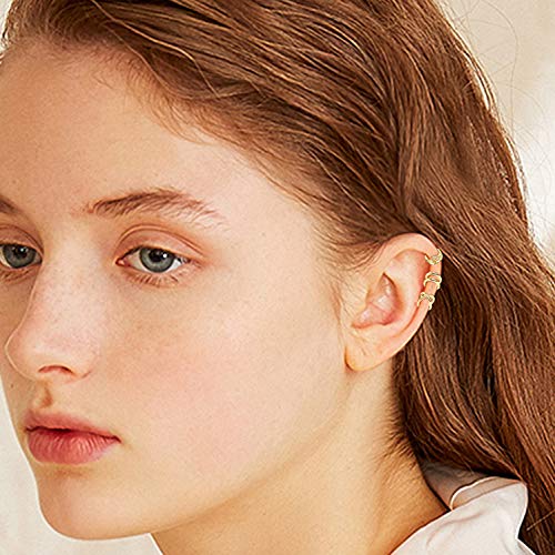 8 Pairs Ear Cuff Earrings Helix Cartilage Lip Clip On Wrap Earrings