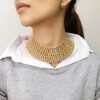 Chunky Metal Neck Bib Collar Choker Necklace