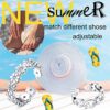 Adramata 4 Pcs 925 Sterling Silver Adjustable Toe & Finger Ring Set for Women 🌸
