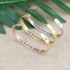 Joycuff Rose Gold Bangle Inspirational Bracelets Fight Cancer Gifts