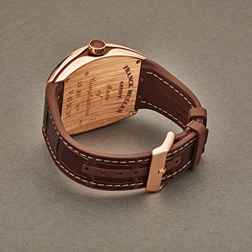 Brown Leather/Rubber Strap 18K Rose Gold Swiss Automatic Watch