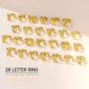 GoldChic Initial Letter Open Ring: Personalize Your Style