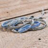 Blue Topaz Sodalite & Crystal Gemstone Leather Wrap Bracelet