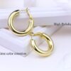 Chunky Thick Good Tube Hoops Earrings