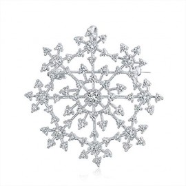 Bling Jewelry Large Frozen Winter Silver Plated Brass