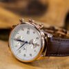 Varsche Analog Dress Wrist Watch with Genuine Leather Strap