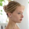 Platinum Plated Clip-On Stud Earrings 9.5mm Round-Cut Solitaires