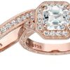 Rose-Gold-Plated Sterling Silver Antique Ring set