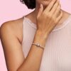 PANDORA Jewelry Moments Heart Clasp Snake Chain Charm