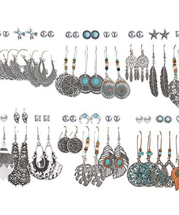 36 Pairs Fashion Vintage Drop Dangle Earrings Set