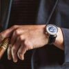 Agelocer Men's Genuine Diamond Dial Blue World time Mechanical Calendar