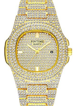 Luxury Mens/Womens Unisex Crystal Watch Bling Iced-Out