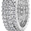 Cubic Zirconia All-Round Band Stacking Ring Set – A Versatile Fashion Statement