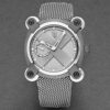 Romain Jerome "Moon Invader" Titanium Swiss Automatic Watch with Gray Dial & Mesh Strap ⌚