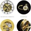 Timeless Elegance: Vintage-Inspired Pocket Watch with Mechanical Movement and Skeletonized Dial
