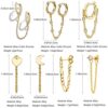 7 Pcs Dainty Minimalist Chain Cuff Earrings