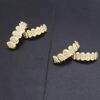 Top and Bottom Grillz One Set with Gold Poker