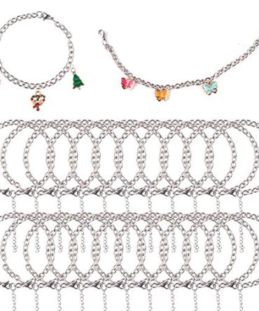 Bracelet Link Chains Silver DIY Christmas Charms
