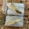 14K Yellow Gold Top & Bottom Grills for Teeth