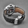 Jaquet Droz Men's 'GrandeSecond' Dark Grey Dial Grey Leather Strap