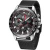 Elegant Waterproof Black LIGE Men Watch Chronograph
