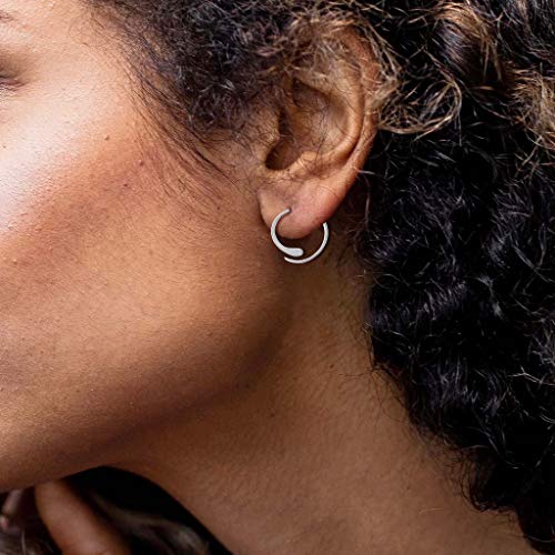 Boma Jewelry Sterling Silver Pull Through Hoop Earrings