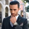 Men's Analog Quartz Wrist Watch – R ONTHEEDGE Roman Numeral White Gold, Stylish & Waterproof