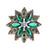 Green Vintage Created Crystal Brooches for Women