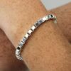 Sterling Silver Box Link Venetian Bracelet