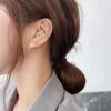 Unique Gold Rhinestone Wrap Crawler Hook earrings