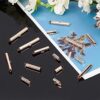 PH PandaHall 200pcs Slide On End Clasp Tubes