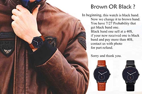 BRIGADA Men's Watches Classic Black Business Casual Wrist Watch