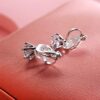 14K White Gold Plated 1.5 Carat CZ Clip-On Earrings – Elegant Simulated Diamond Jewelry