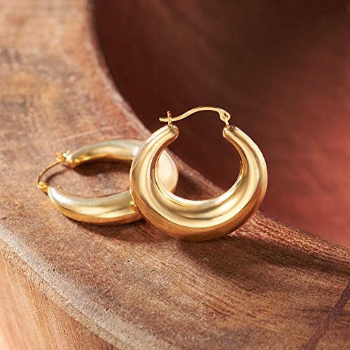 Ross-Simons 14kt Yellow Gold Graduated Hoop Earrings