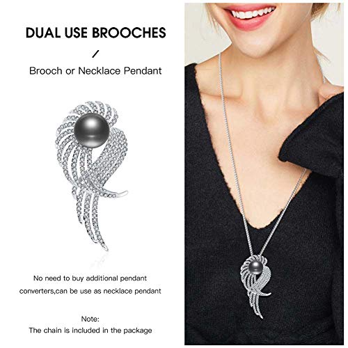 Black Pearl Zircon Jewelry Women's Brooches & Pins