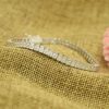 Sterling Silver Princess Square Cut Tennis Bracelet 18K