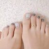 8PCS Adjustable Toe Ring Open Tail Ring Flower Knot