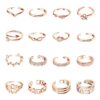 16-Piece Adjustable Toe Ring Set for Women