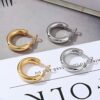 sovesi Gold Hoop Earrings for Women