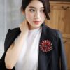 Flower Shape Created Crystal Rhinestone Corsage Brooches Pin