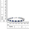 Gem Stone King Sparkling 7 Inch Blue and White Tennis Bracelet