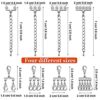 8 Pieces Multi Strand Slide Clasp Lock Necklace