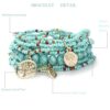 CASSIECA 6 Sets Bohemian Stackable Bracelets