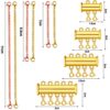 14 Pieces 4 Sizes Slide Magnetic Clasp Connectors Tube