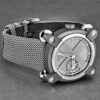 Romain Jerome "Moon Invader" Titanium Swiss Automatic Watch with Gray Dial & Mesh Strap ⌚